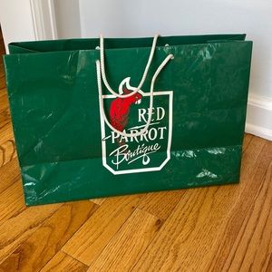 RED PARROT BOUTIQUE Medium Shopping Bag 10.75”H x 16”W x 6”D